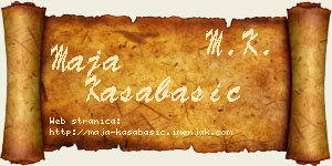 Maja Kasabašić vizit kartica